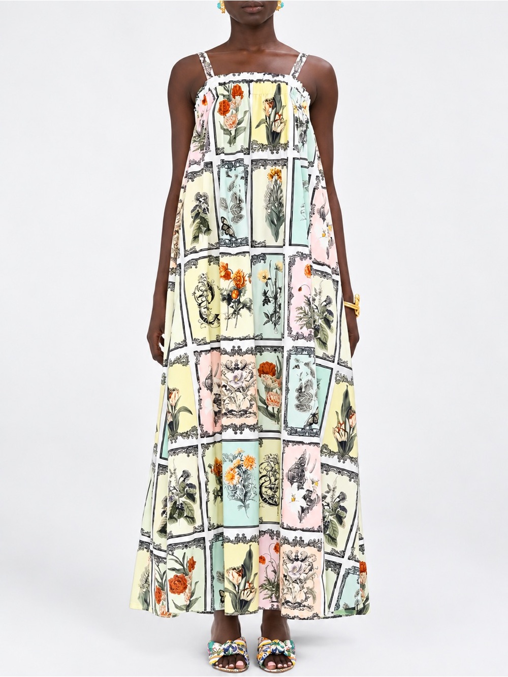 CAMILLA Long Live Letterpress Wide Strap Sundress Multicolor Size M/L
